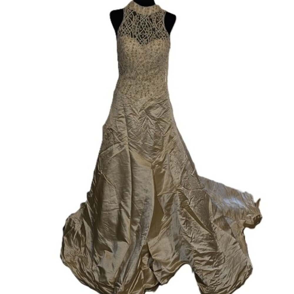 Stephen Yearick‎ Elegant Cream Wedding Dress 6